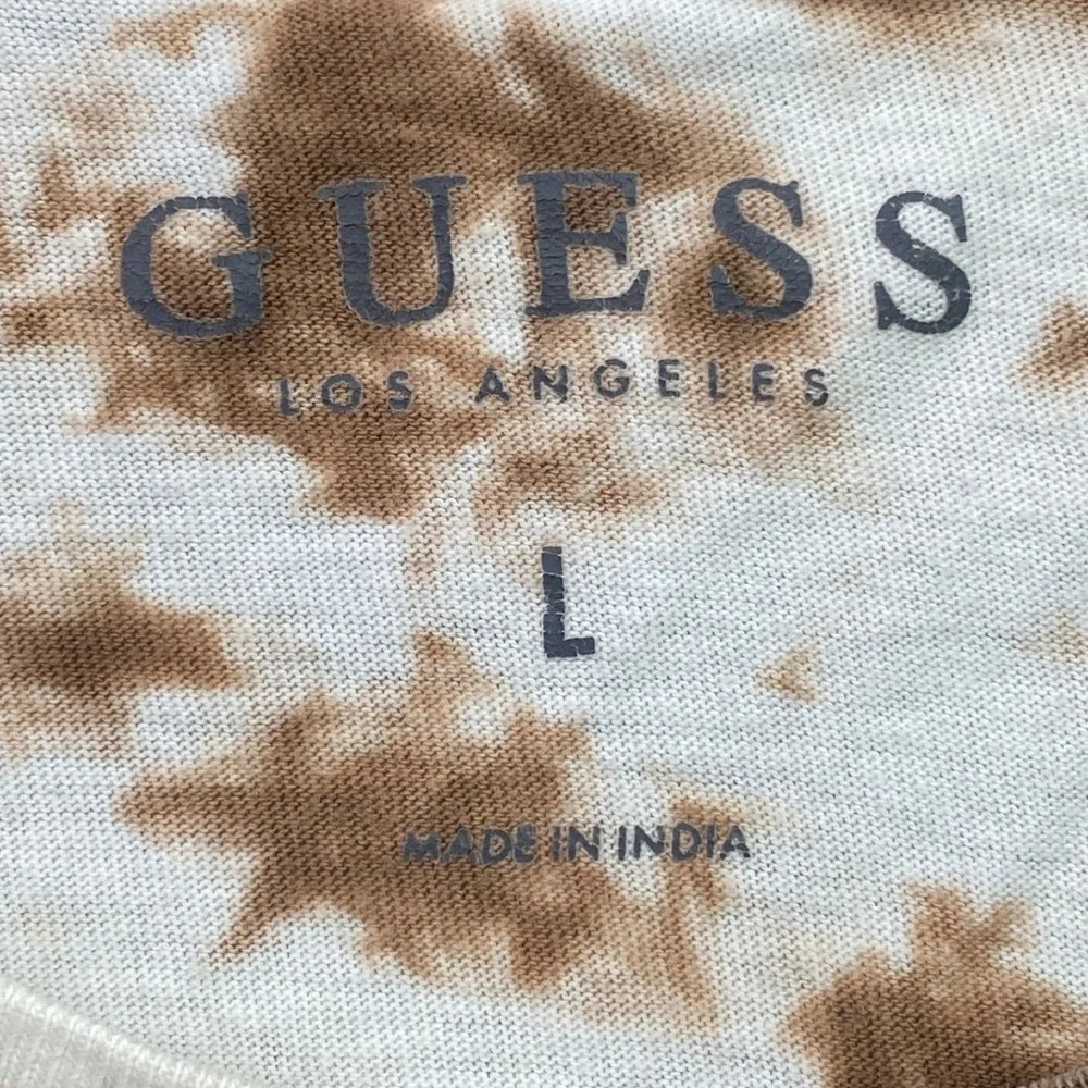 Guess Shirt Mens Large Tie-Dye Preppy Academia Streetwear Everyday AOP Spell Out - Picture 4 of 8
